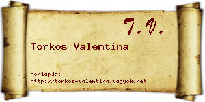 Torkos Valentina névjegykártya